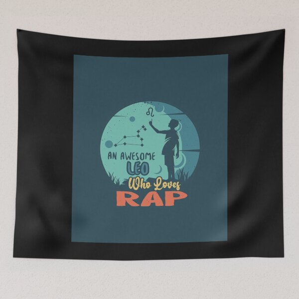 Item preview, An Awesome Leo Who Loves Rap Graphic designed and sold by Sorianan748.