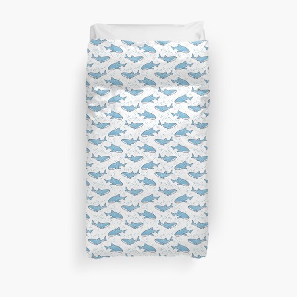 Starry Whale Sharks (Light version) Duvet Cover
