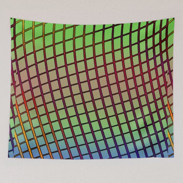 Item preview, Vibrant bendy square colourful pattern  designed and sold by TipTopTapo.