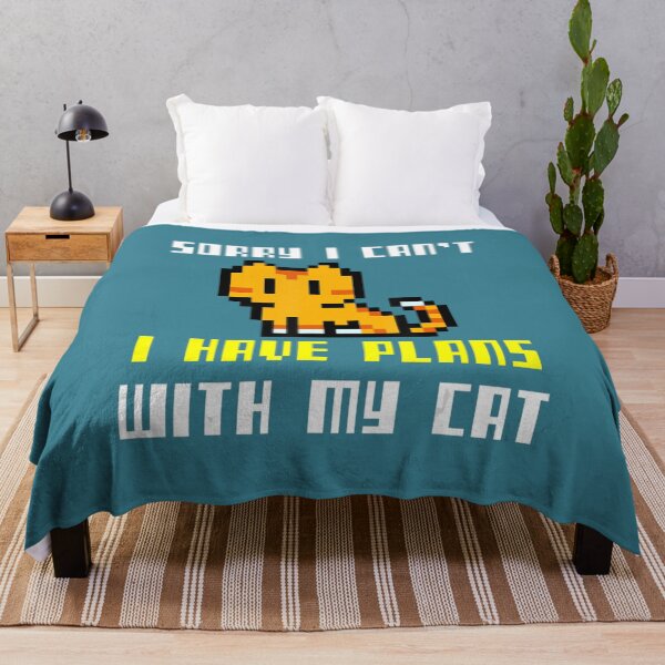 Item preview, Sorry I Can't I Have Plans With My Cat, Cute Anime Pixel designed and sold by ZinMio.