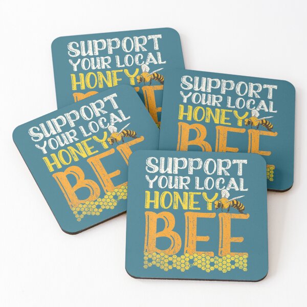 Item preview, Support Your Local Honey Bee Honeycomb Apiarist Beekeeper designed and sold by ZinMio.