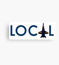 Pensacola Local - Blue Angel (Blue Letters) Canvas Print