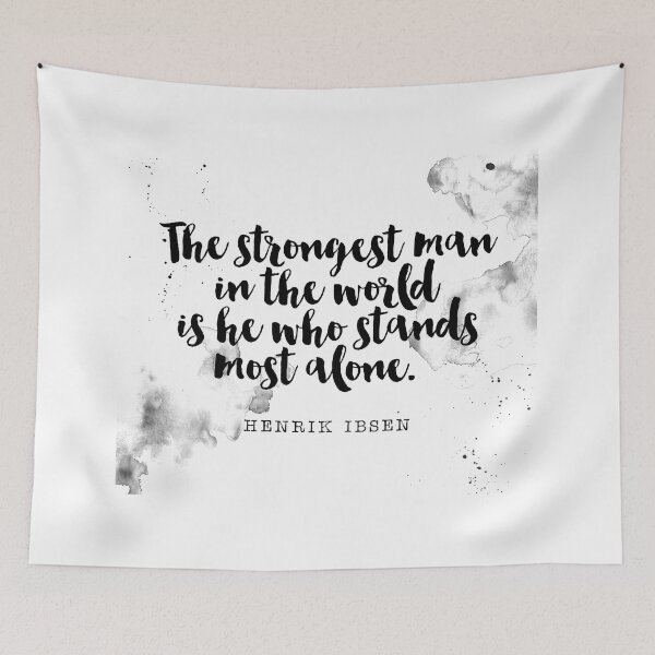Item preview, Quotes On Being Alone - The Strongest Man In The World Is He Who Stands Most Alone designed and sold by Buddhaport.