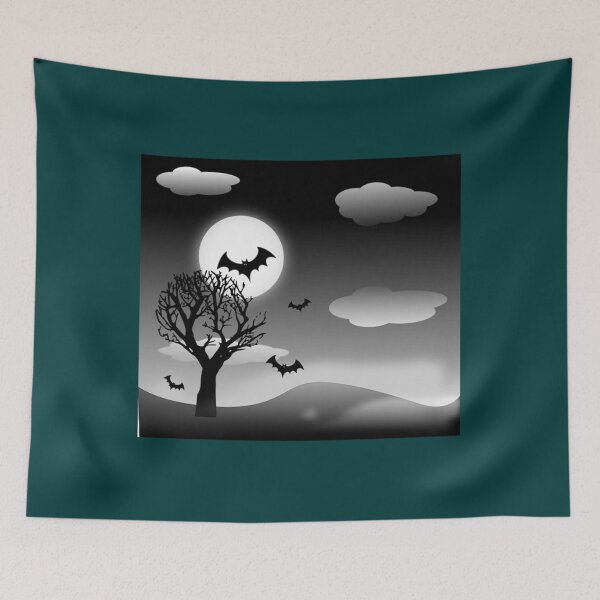 Item preview, Scary Night  Happy Halloween  Halloween Bats  Horror Halloween  Scary Halloween    designed and sold by EmerySha.