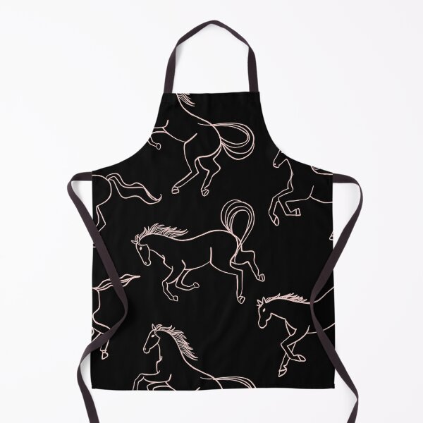 Aperçu de l'œuvre A Stampede of Wild Horses Pattern, blanc sur noir créée et vendue par pinkthesis.