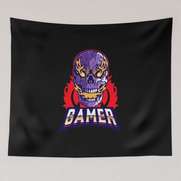 Item preview, Gamer with Flaming Skull designed and sold by PRIVARSHU.