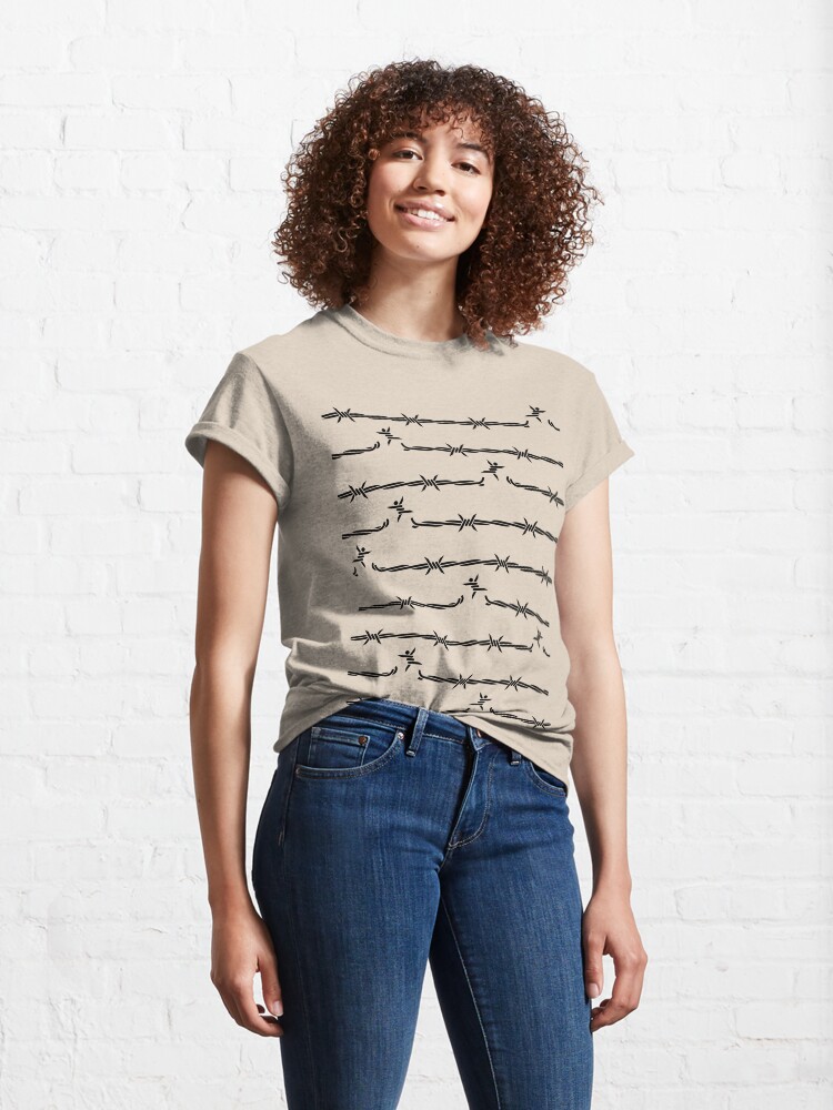 Thumbnail 4 of 7, Classic T-Shirt, Barbed Wire designed and sold by Jarren Nylund.