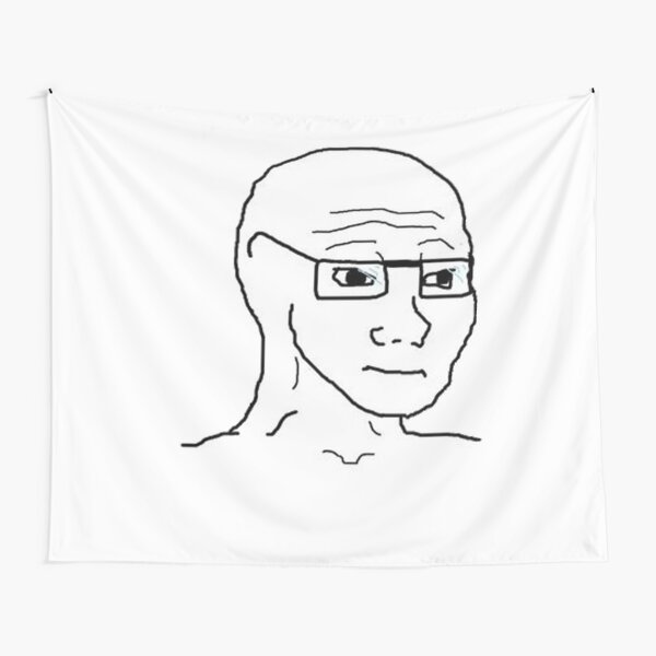 Chad Wojak Handsome Wojak - Wojak Meme - Tapestry