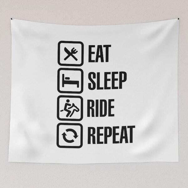 Item preview, Eat sleeps horse ride repeat designed and sold by LaundryFactory.