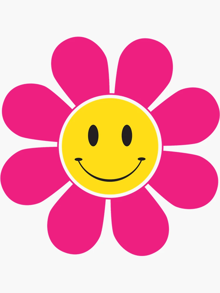 70&x27;s Retro funky flower with a smiley face Classic
