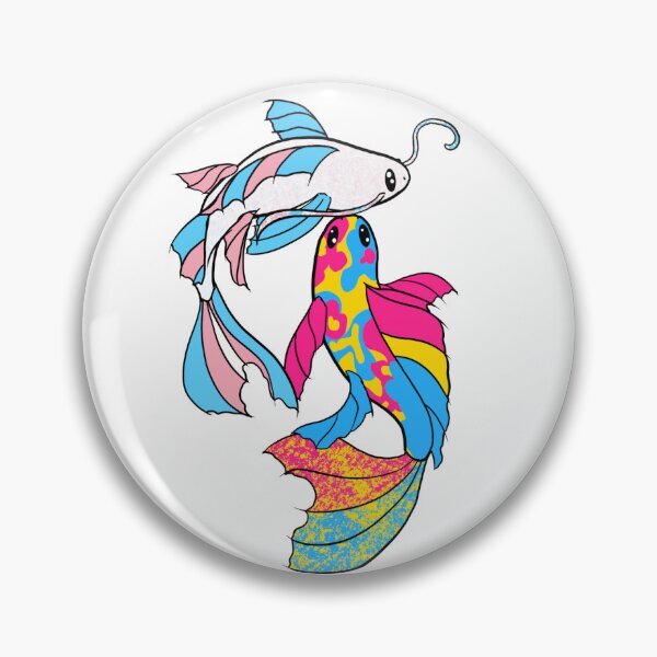 Item preview, Trans pansexual koi designed and sold by Zendwir.