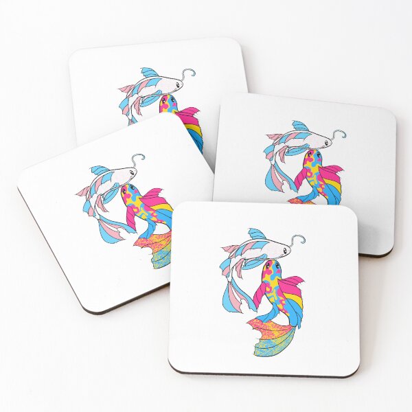 Item preview, Trans pansexual koi designed and sold by Zendwir.