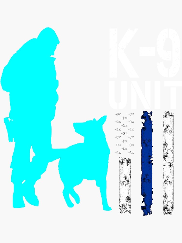 "K9 UNIT" Sticker for Sale by bluelinespartan Redbubble