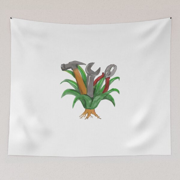 Item preview, Agave Plant Spanner Hammer Pliers Tattoo designed and sold by patrimonio.