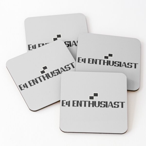 Item preview, E4 Enthusiast - Bold text, chess squares designed and sold by Chubuter.