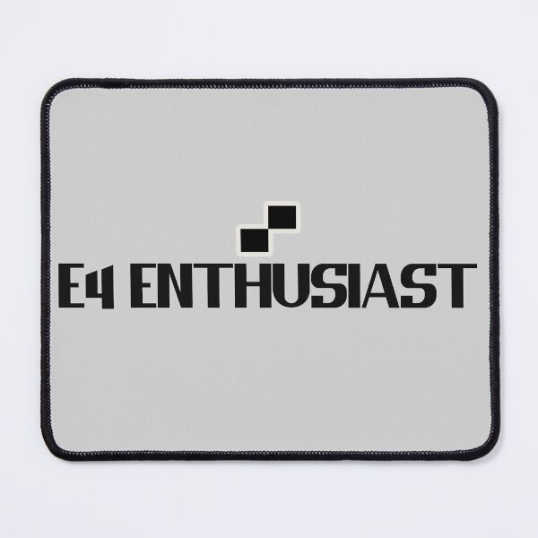 Item preview, E4 Enthusiast - Bold text, chess squares designed and sold by Chubuter.