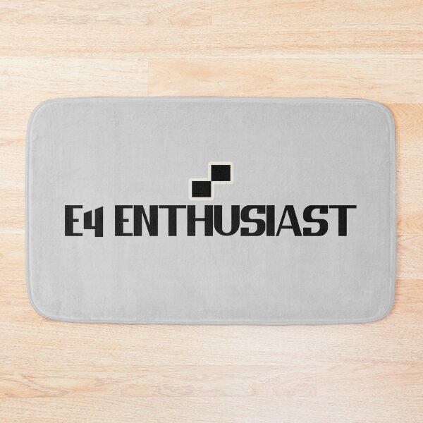 Item preview, E4 Enthusiast - Bold text, chess squares designed and sold by Chubuter.