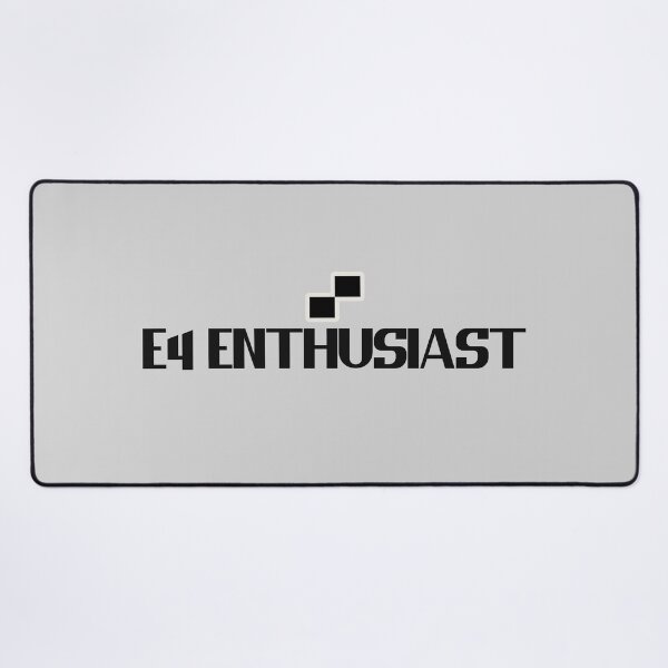Item preview, E4 Enthusiast - Bold text, chess squares designed and sold by Chubuter.