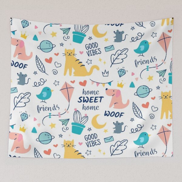 Item preview, Animals Doodle - Cute Pattern designed and sold by iamwowie.