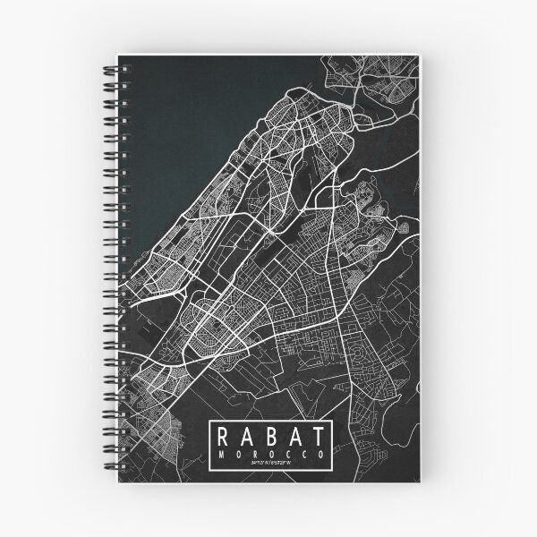 Artikelvorschau, Rabat Stadtplan von Marokko - dunkel entworfen und verkauft von deMAP.