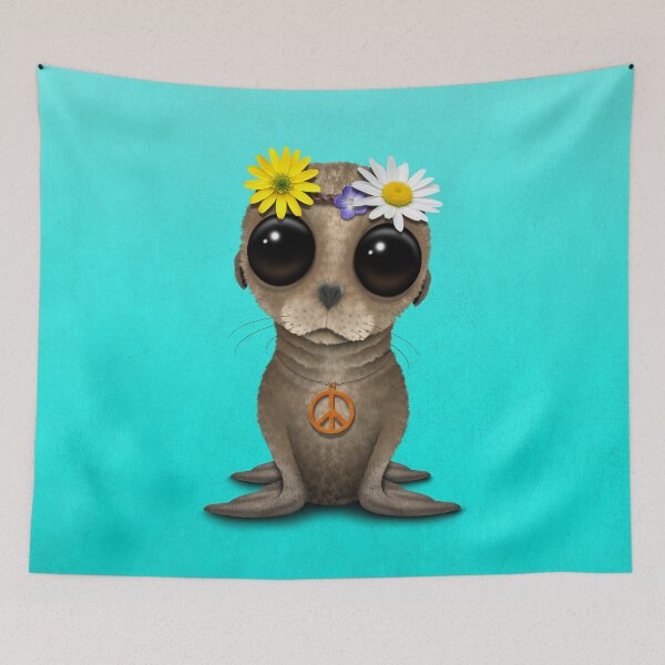 Item preview, Cute Baby Sea Lion Hippie designed and sold by JeffBartels.