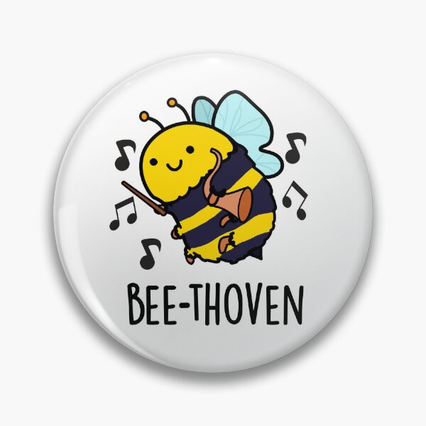 Item preview, Bee-thoven Funny Music Bee Puns  designed and sold by punnybone.