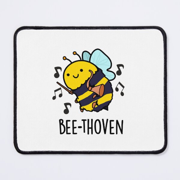 Item preview, Bee-thoven Funny Music Bee Puns  designed and sold by punnybone.