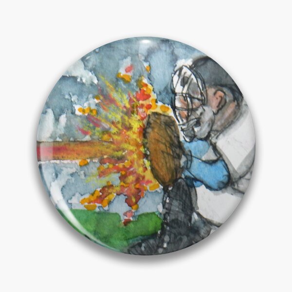 Item preview, Baseball Catcher Catching a Fireball designed and sold by CoolStuff1138.