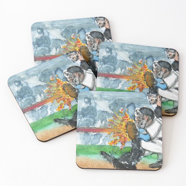 Item preview, Baseball Catcher Catching a Fireball designed and sold by CoolStuff1138.