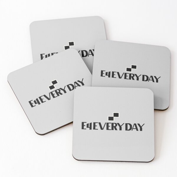 Item preview, E4 Everyday - Bold text, chess squares designed and sold by Chubuter.
