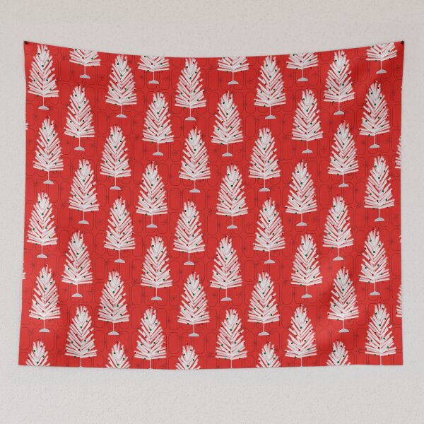 Item preview, Red - Retro Mid century Aluminum Christmas Trees  designed and sold by WickedRefined - Nicole Demereckis.