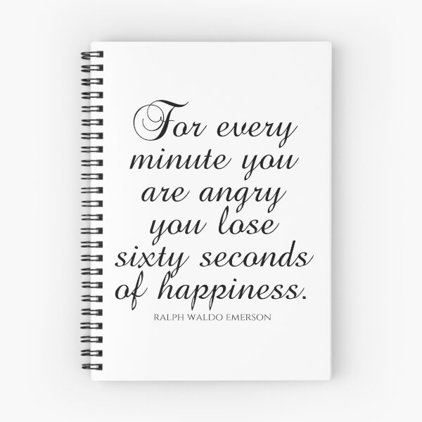 Item preview, Ralph Waldo Emerson - For Every Minute You Are Angry You Lose Sixty Seconds Of Happiness - Black designed and sold by PhiloJourney.