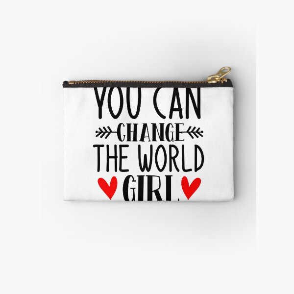Item preview, You Can Change The World Girl Positive Saying Black Typography designed and sold by MindfulMeta.