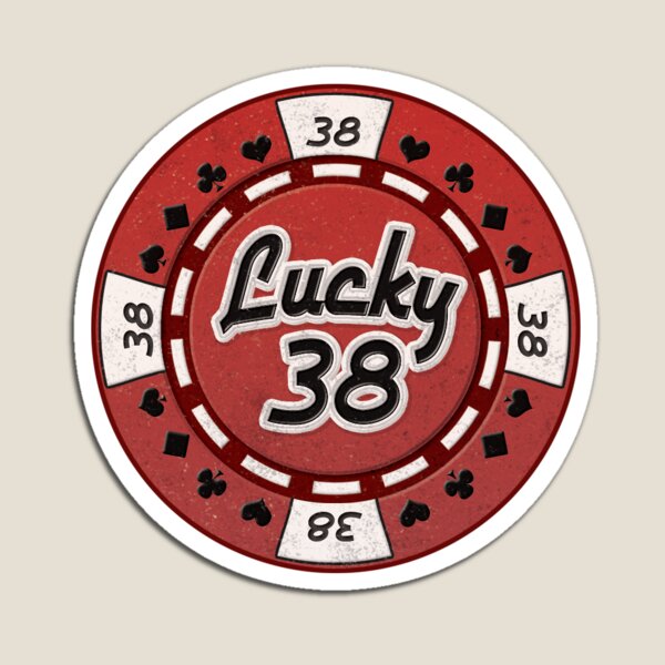 Lucky 38 autocollant de puce Magnet