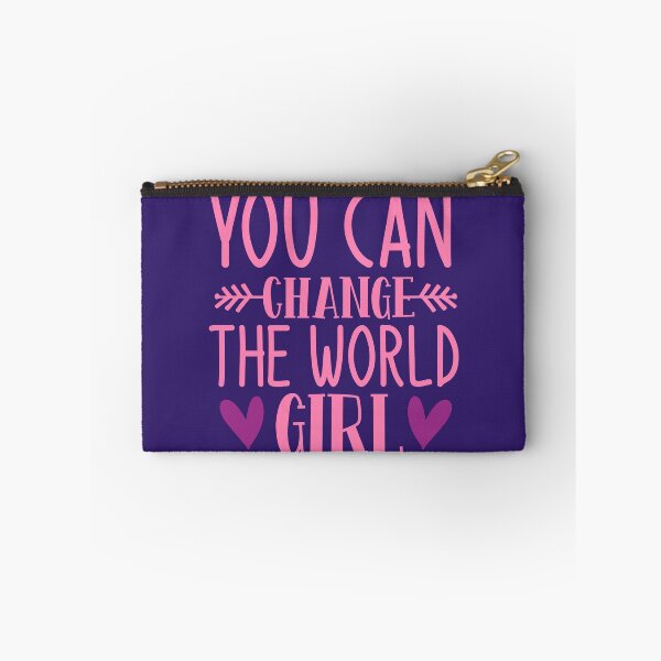 Item preview, You Can Change The World Girl Positive Saying Pink Typography designed and sold by MindfulMeta.