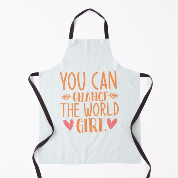 Item preview, You Can Change The World Girl Positive Saying Tangerine Typography designed and sold by MindfulMeta.