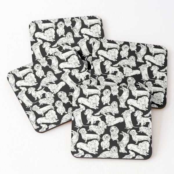 Item preview, All the Dachs (black) designed and sold by Spinyflowerart.