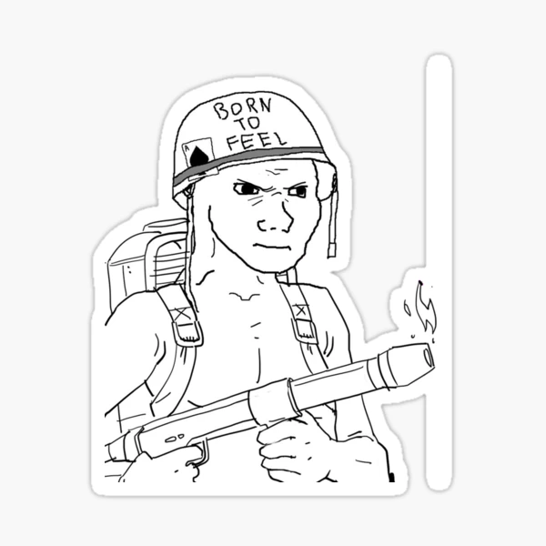 Doomer Wojak Sticker for Sale by Verbital