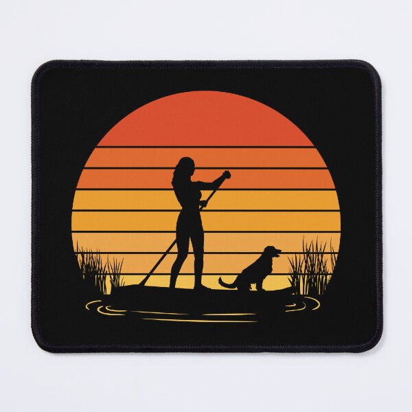 Item preview, Retro Stand Up Paddle Dog And Girl designed and sold by MrEddie10.