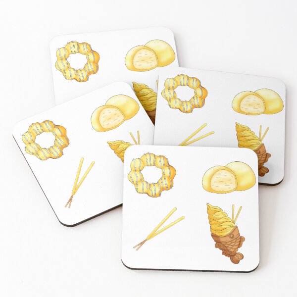 Item preview, Kawaii Lemon Asian Desserts 4 Pack/Sheet designed and sold by kawaiisweet.