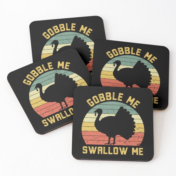 Item preview, Gobble Me Swallow Me Funny Thanksgiving Vintage Turkey Trot designed and sold by Nepaz-Designs.