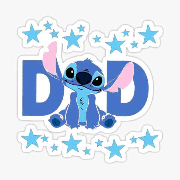 "Stitch Dad Fathers Day" Sticker for Sale by mazyuykunk Redbubble