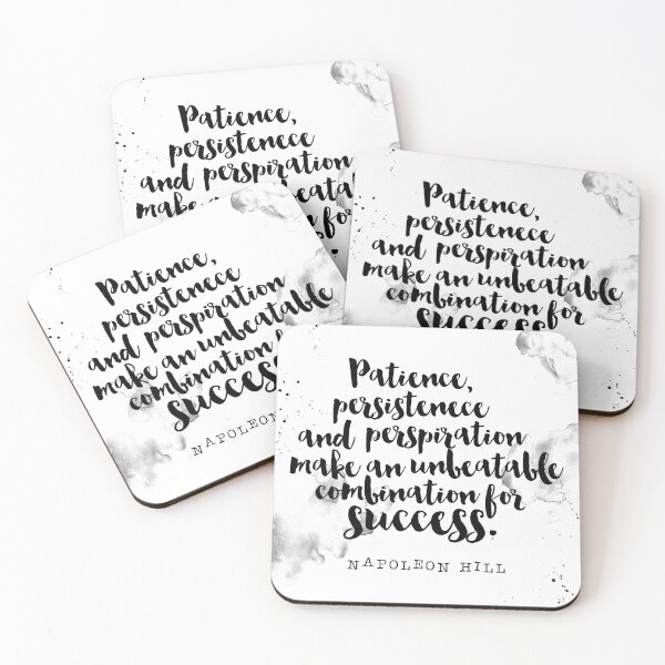 Item preview, Patience, Persistence and Perspiration Make An Unbeatable Combination For Succsess - Quotes By Napoleon Hill designed and sold by Buddhaport.
