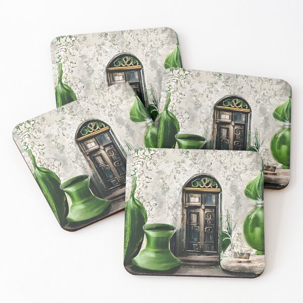 Item preview, Green Victorian door abstract designed and sold by fizzribbit.