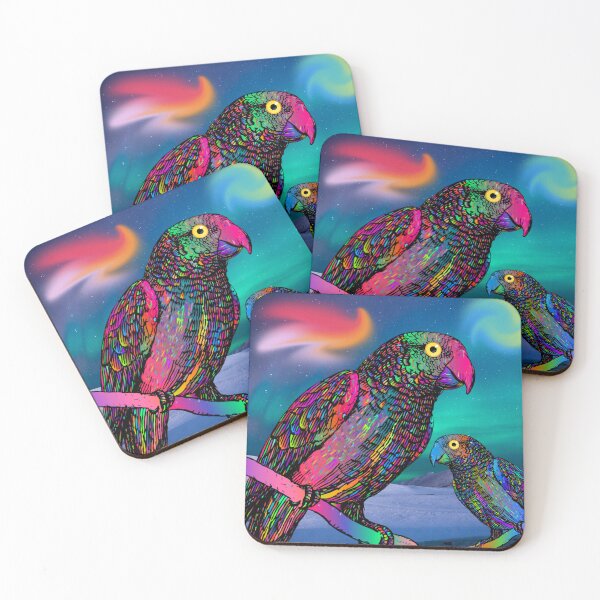 Item preview, Colorful Rainbow Colored Parrots  designed and sold by CraftyAnimal.