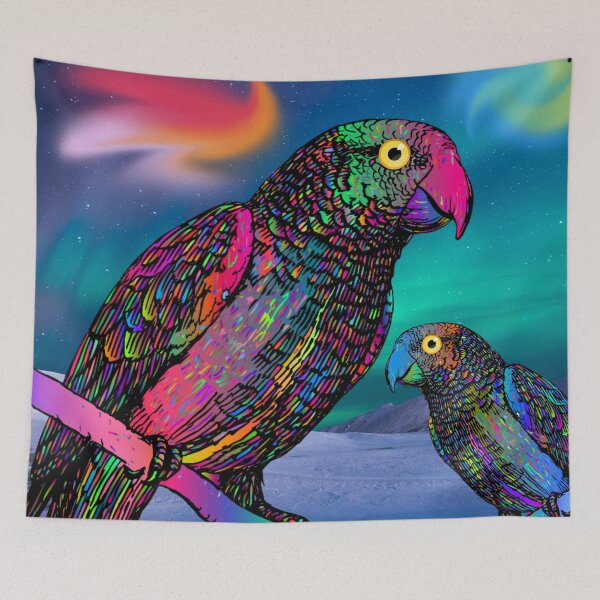 Item preview, Colorful Rainbow Colored Parrots  designed and sold by CraftyAnimal.