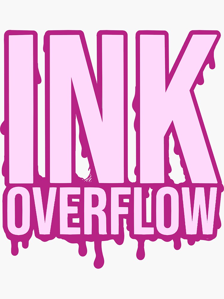 "Ink Overflow Logo" Sticker for Sale by InkOverflow Redbubble