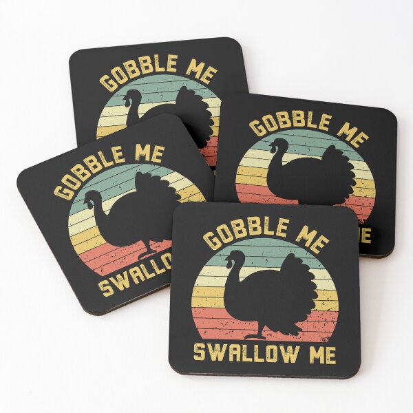 Item preview, Gobble Me Swallow Me Funny Thanksgiving Vintage Turkey Trot designed and sold by Nepaz-Designs.