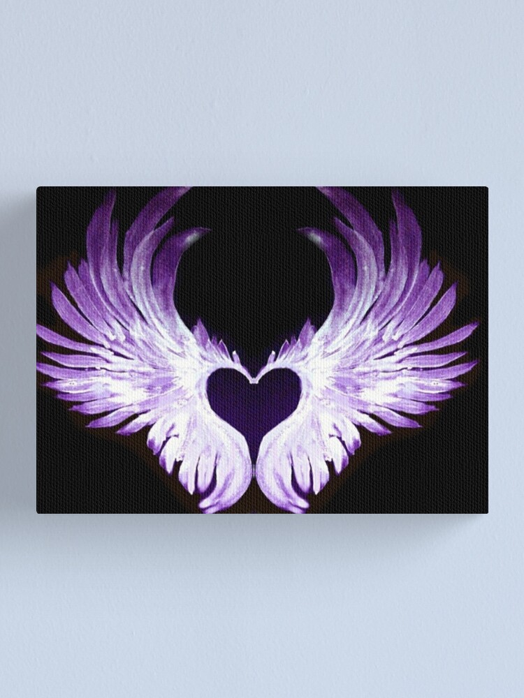 Purple Angel Heart Wings 2 Canvas Print By Atlasartsn Redbubble