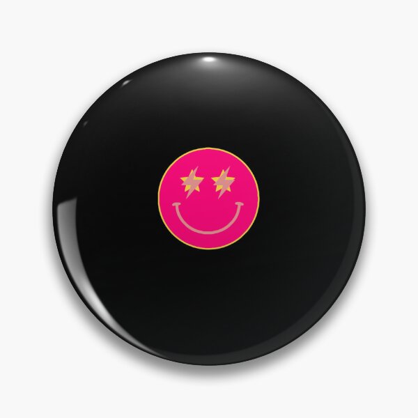 Artikelvorschau, Pink-Stern-Blitz-Smiley Klassiker entworfen und verkauft von delphauhligr.